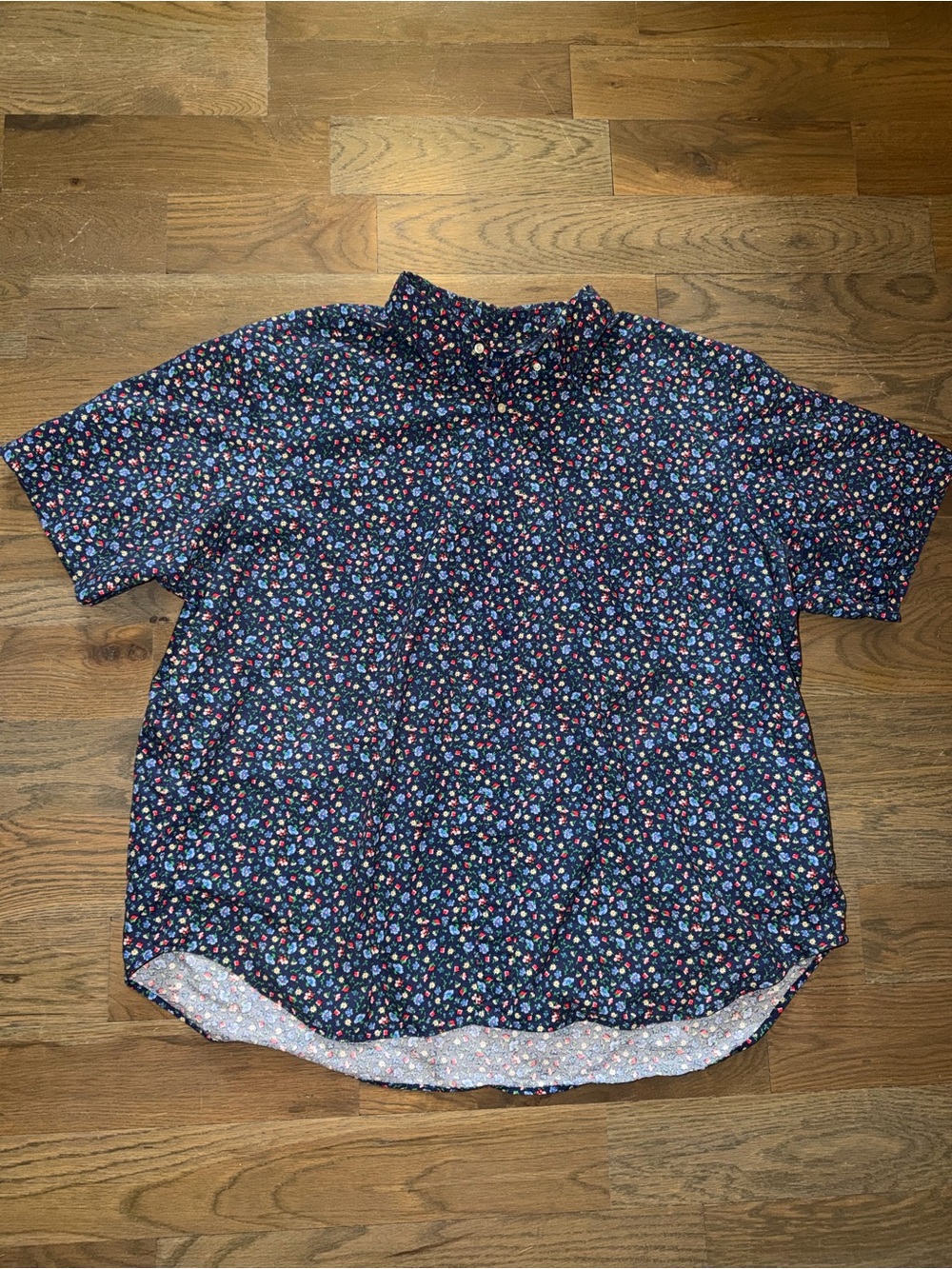 Polo Ralph Lauren Men's Button-Up Floral Shirt Blue 3XB 3XL short sleeve